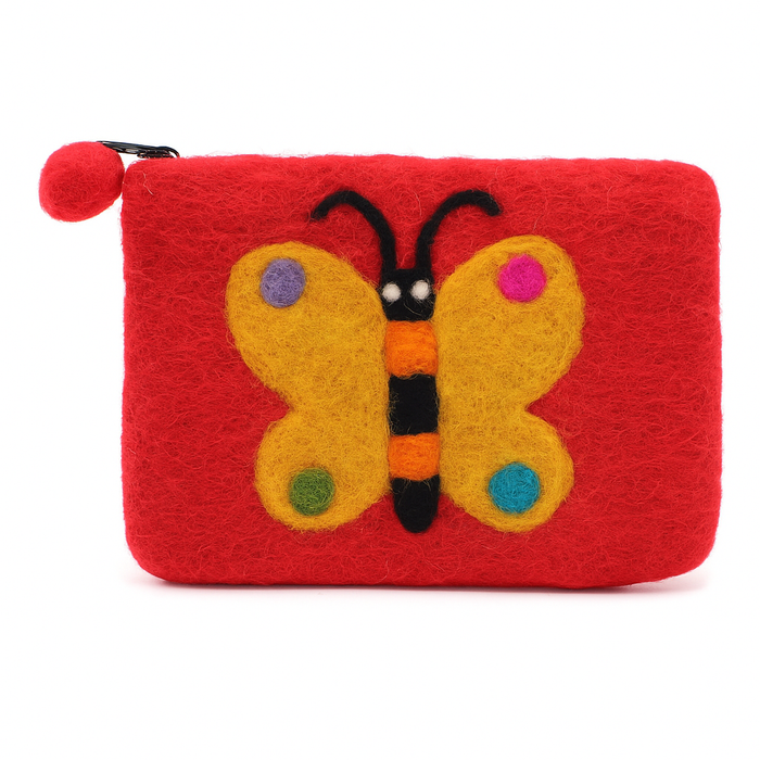 Filz-Täschchen – Schmetterling rot