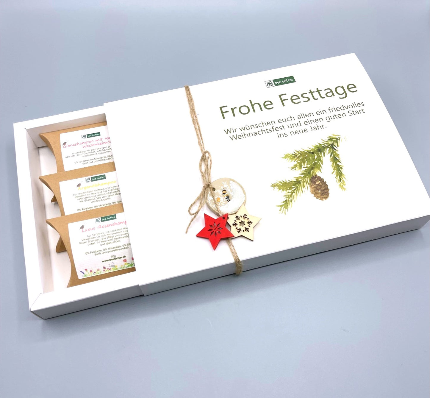 Geschenkbox mit 6 festen Shampoos