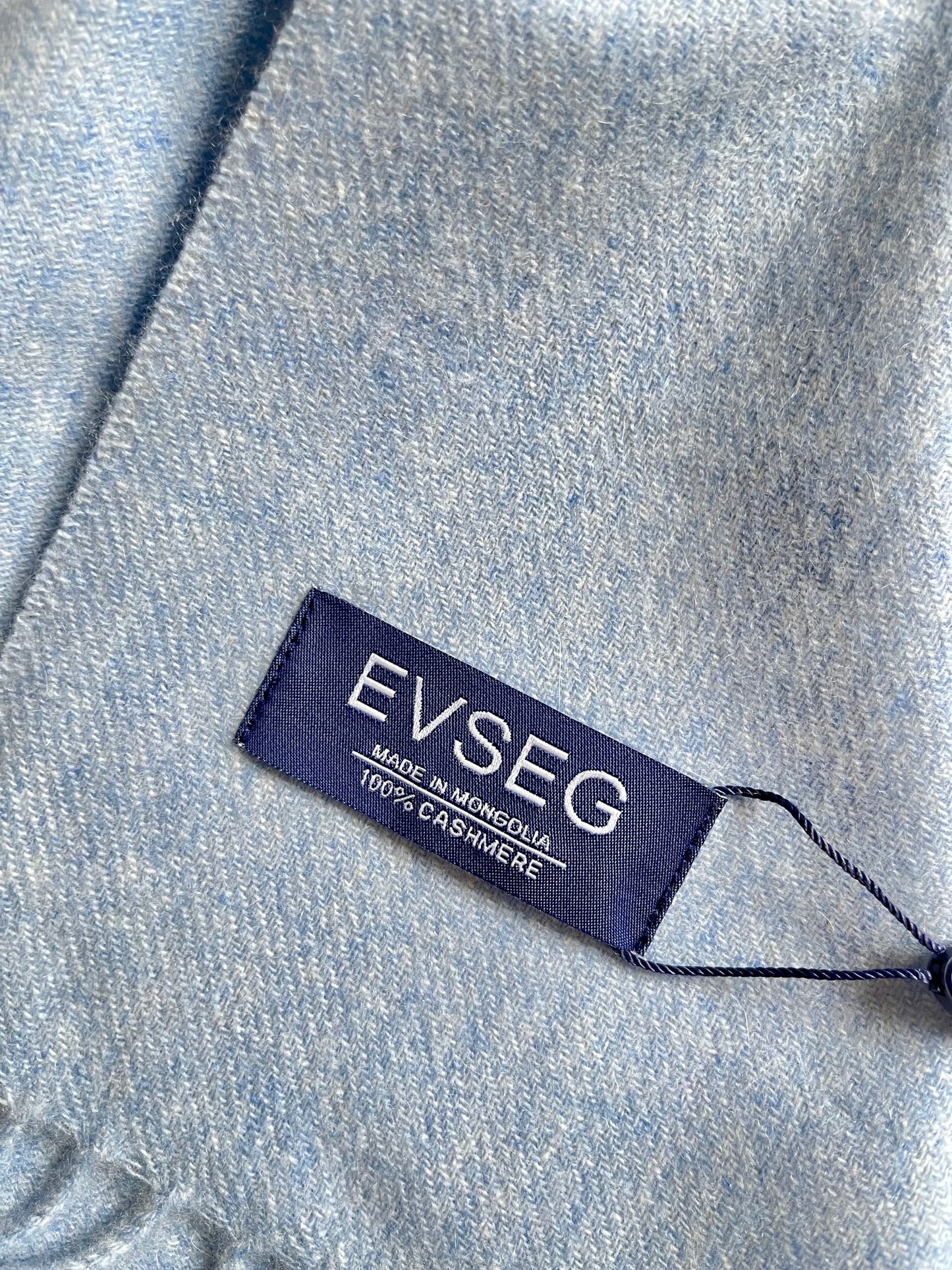 100% Mongolischer Kaschmirschal - Meerblau