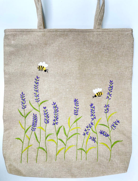 Einkaufstasche Lavendelblüte