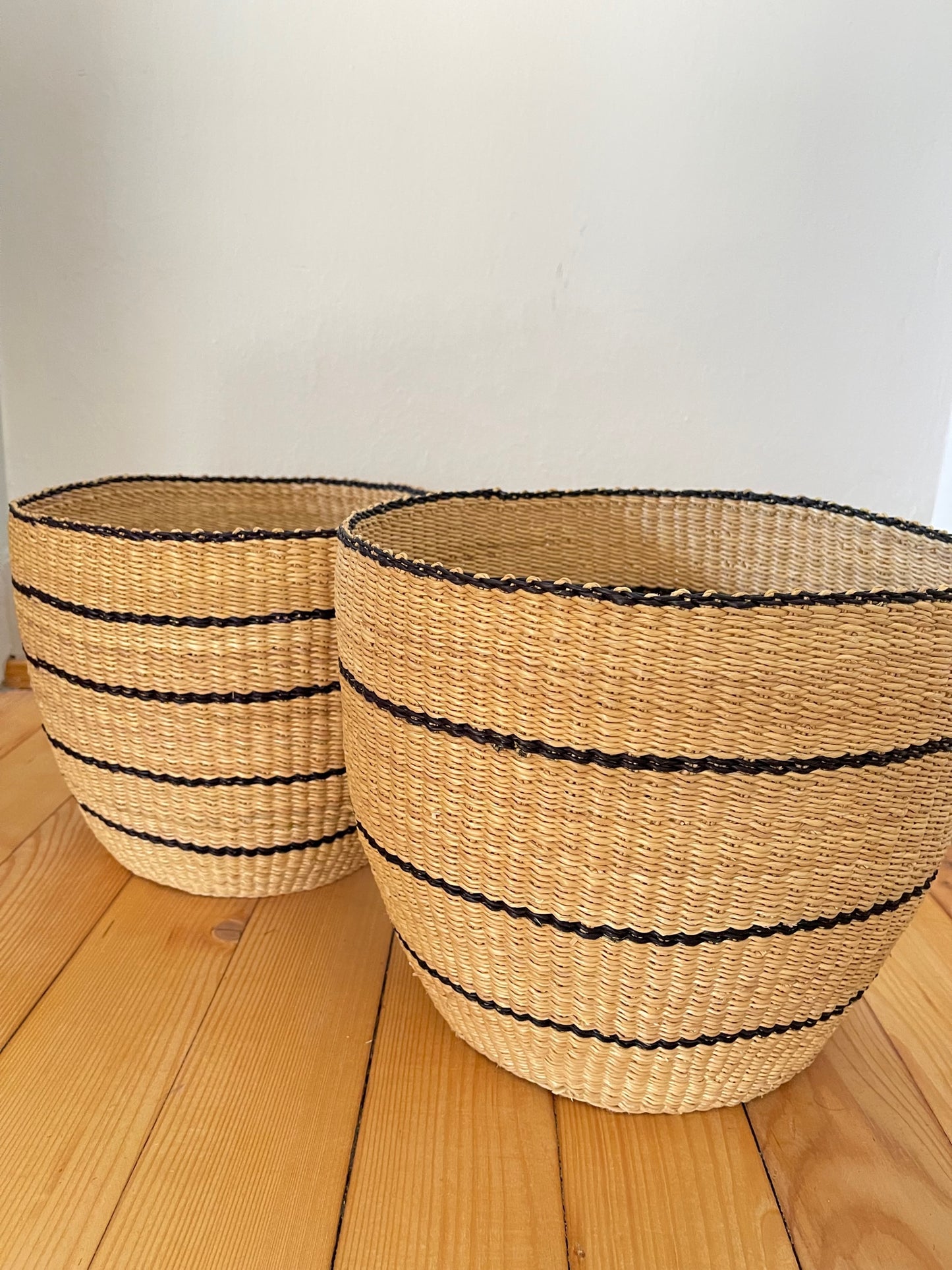 Aufbewahrungskorb/ Papierkorb/ Blumentopf - Doppelset Malibu