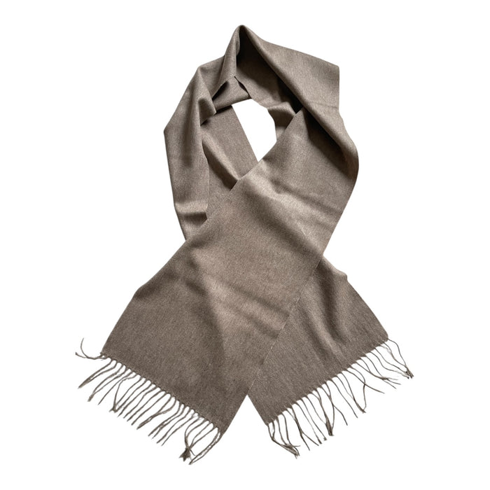 100% Mongolischer Kaschmirschal - Grau/Beige