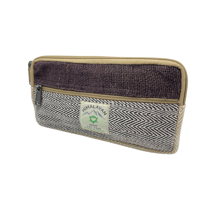 Hanf-Multifunktionstasche mit Reissverschluss – Stripes