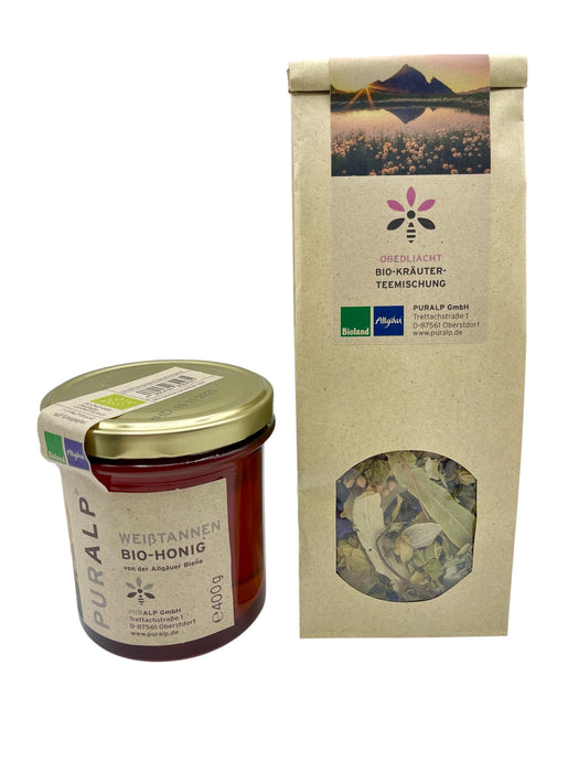 Geschenk-Set „Genussmoment“ – Weisstannenhonig & Bio-Kräutertee