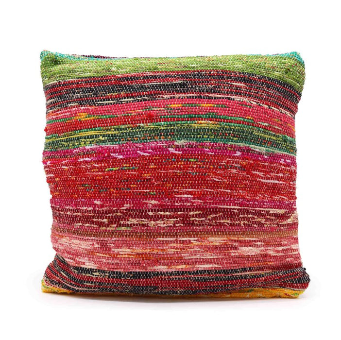 Recyceltes Baumwoll-Kissen – Shabby Chic Sommerwiese