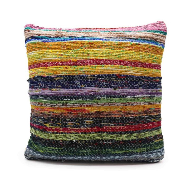 Recyceltes Baumwoll-Kissen – Shabby Chic Sonnenaufgang
