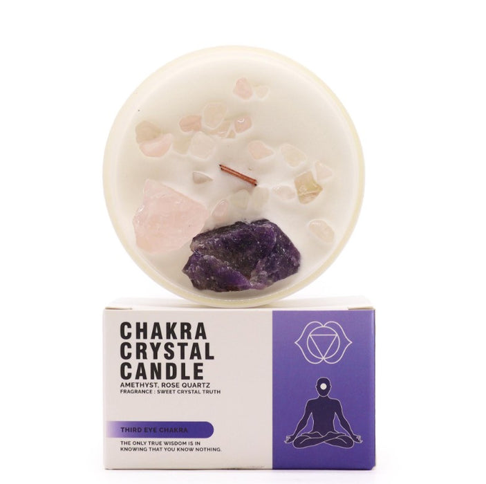 Energiekerze – Stirnchakra (Sweet Crystal)