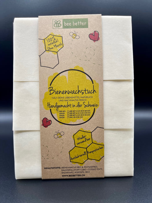 Bio Bienenwachstuch 3er Set - Pure Pure