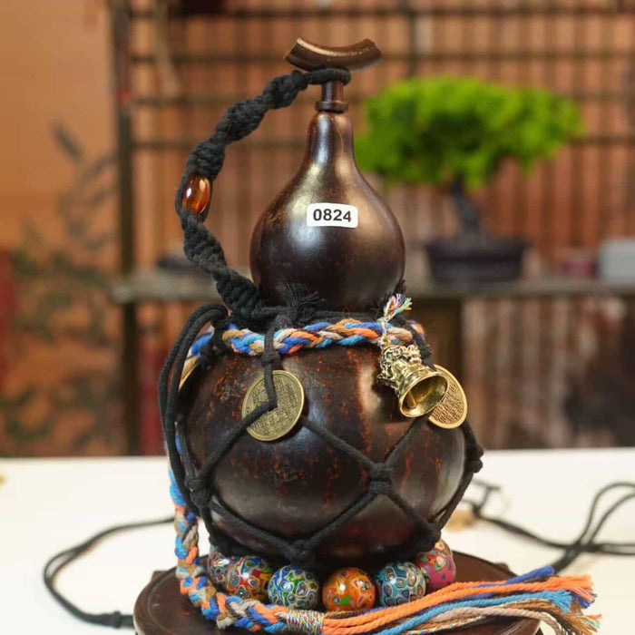 Handgefertigte Kürbisflasche - 0824