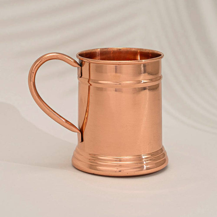 Kupferbecher 500 ml mit Griff – extra gross & handgefertigt