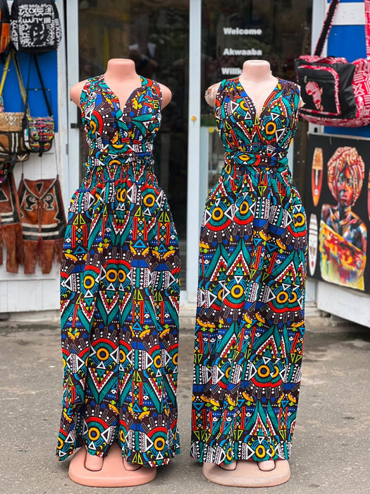Damen Jumpsuit „Ama“ – handgefertigt in Ghana | Grösse XL
