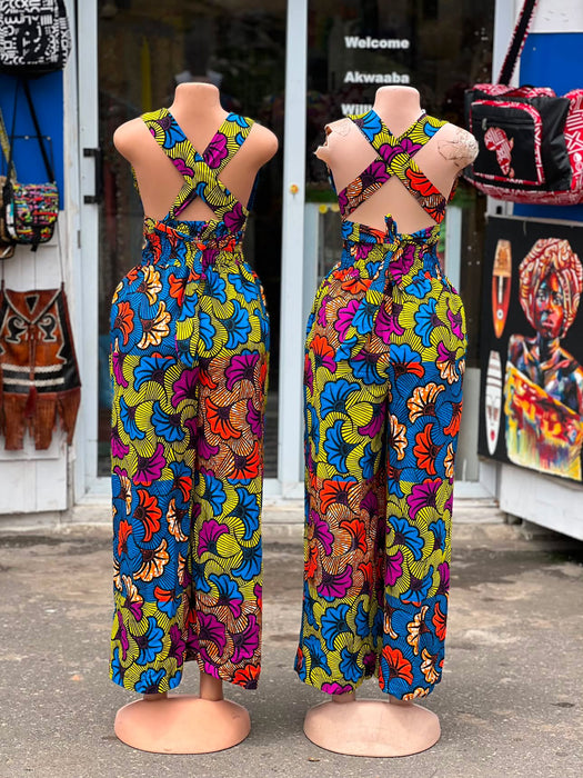 Damen Jumpsuit „Adwoa“ – handgefertigt in Ghana | Grösse S
