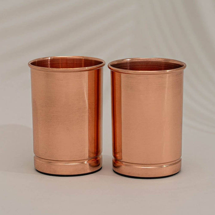 Kupferbecher Set 2er glatt 300 ml – aus reinem Kupfer