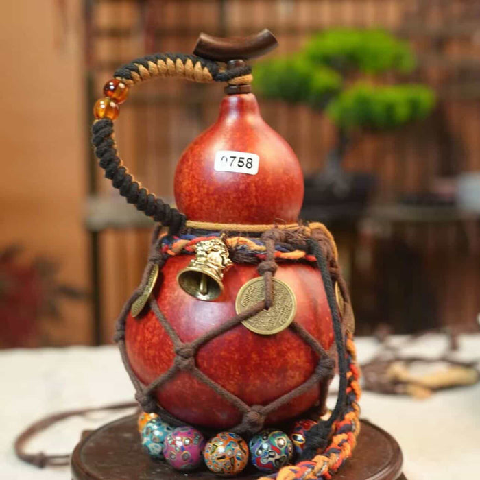 Handgefertigte Kürbisflasche - 0758