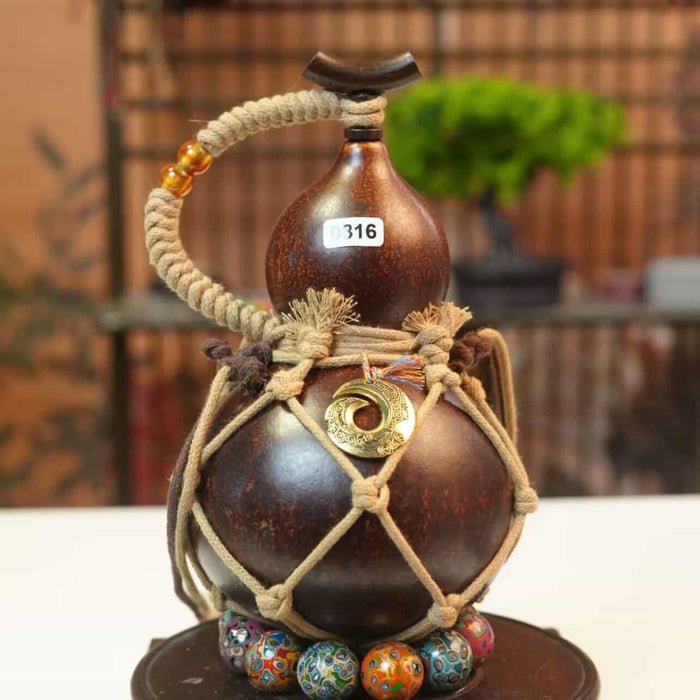 Handgefertigte Kürbisflasche - 0816