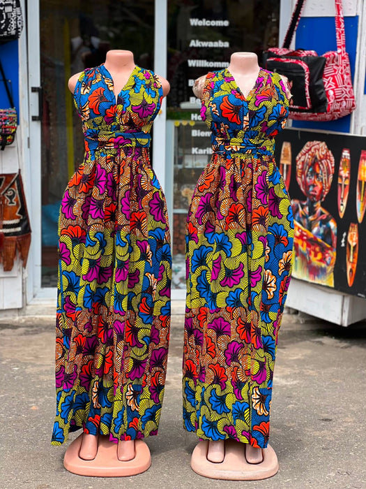 Damen Jumpsuit „Adwoa“ – handgefertigt in Ghana | Grösse XL