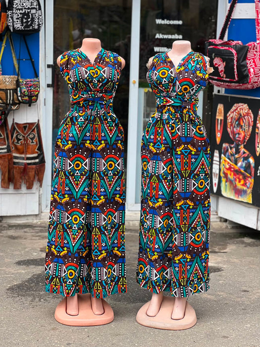Damen Jumpsuit „Ama“ – handgefertigt in Ghana | Grösse S
