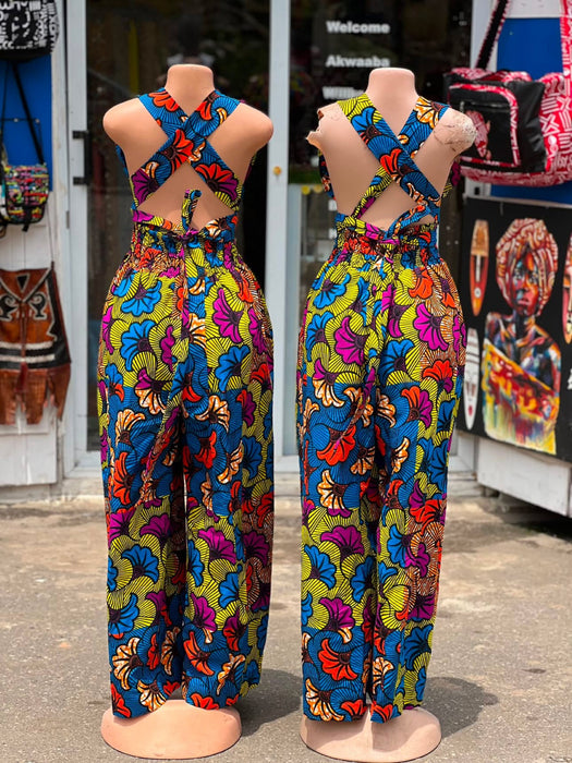 Damen Jumpsuit „Adwoa“ – handgefertigt in Ghana | Grösse XL