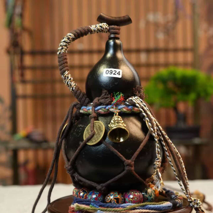 Handgefertigte Kürbisflasche - 0924