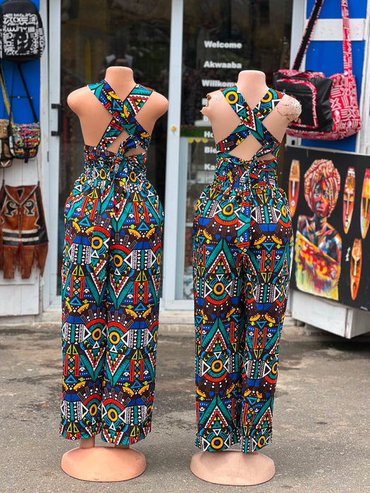Damen Jumpsuit „Ama“ – handgefertigt in Ghana | Grösse M