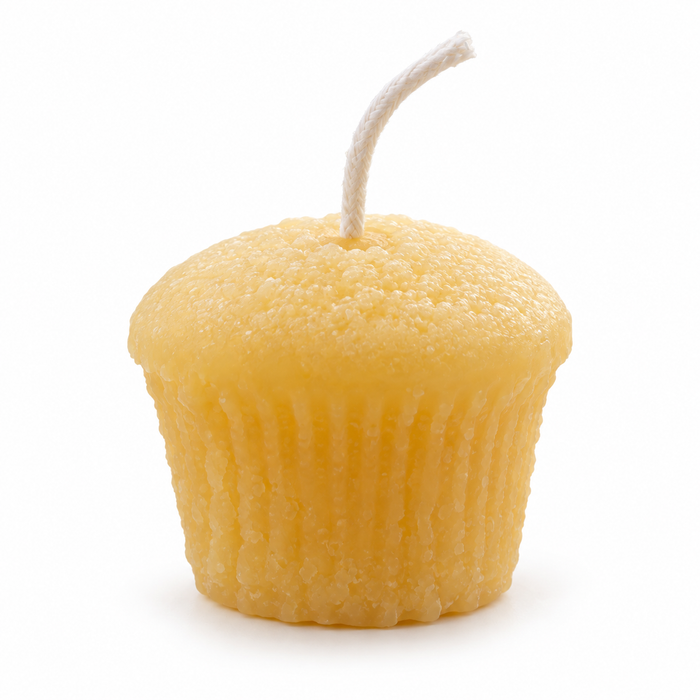 Bio-Bienenwachskerze Muffin – handgegossen