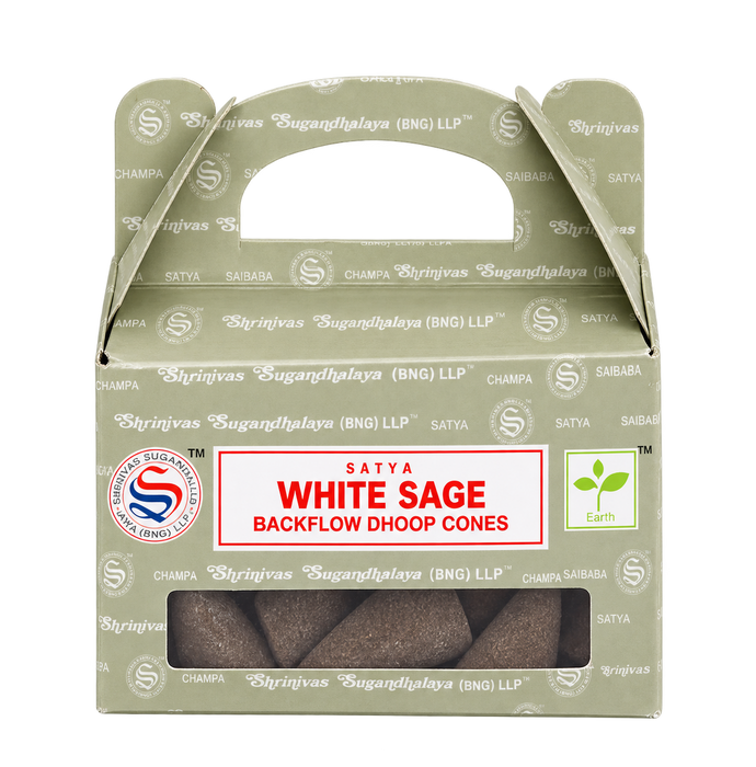 Satya White Sage Backflow Räucherkegel