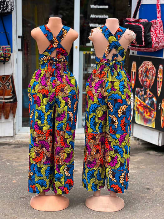Damen Jumpsuit „Adwoa“ – handgefertigt in Ghana | Grösse M