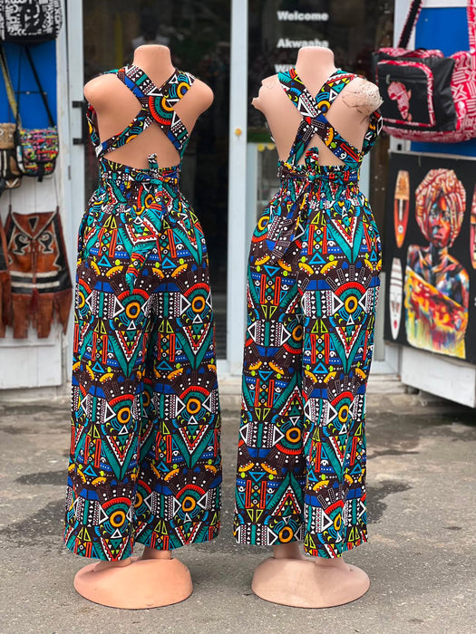 Damen Jumpsuit „Ama“ – handgefertigt in Ghana | Grösse S