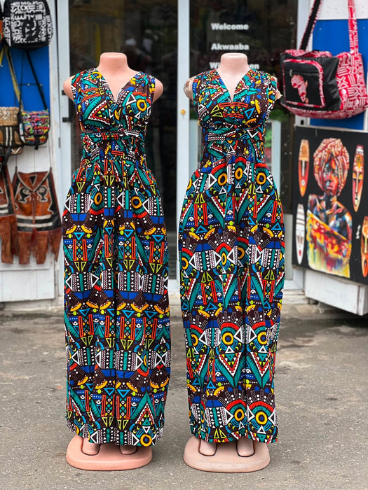Damen Jumpsuit „Ama“ – handgefertigt in Ghana | Grösse L