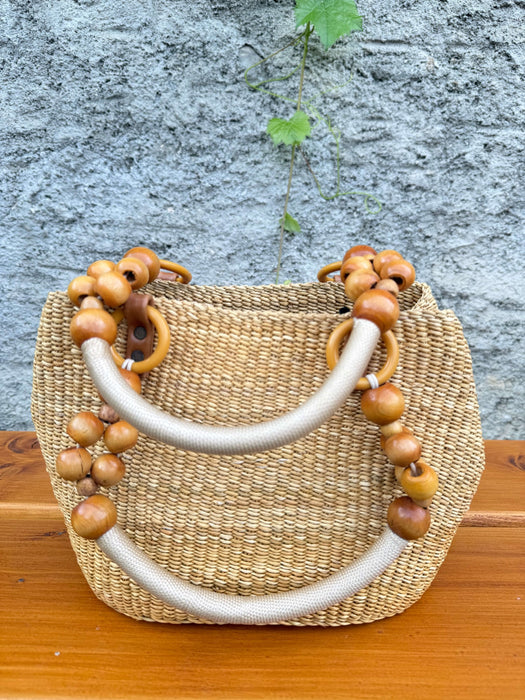 Bolga Handtasche mit Holzperlen – Lissabon