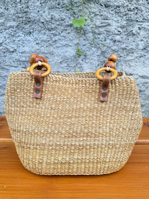 Bolga Handtasche mit Holzperlen – Lissabon
