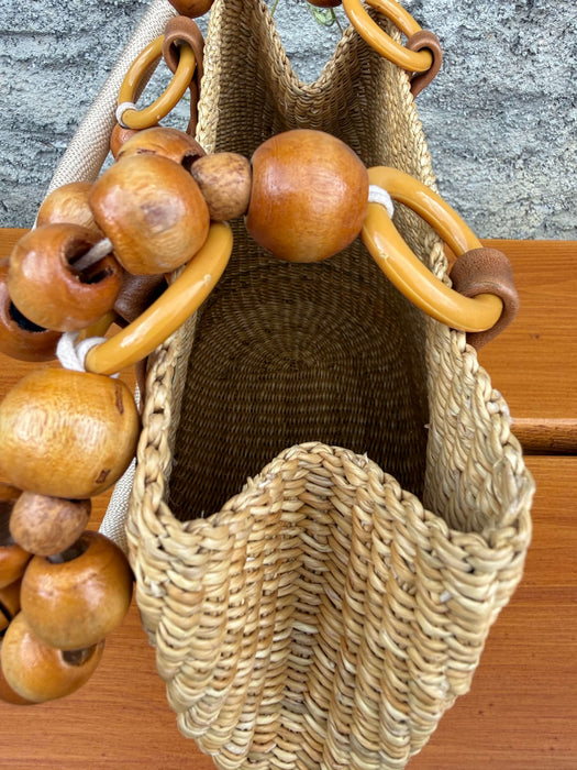 Bolga Handtasche mit Holzperlen – Lissabon