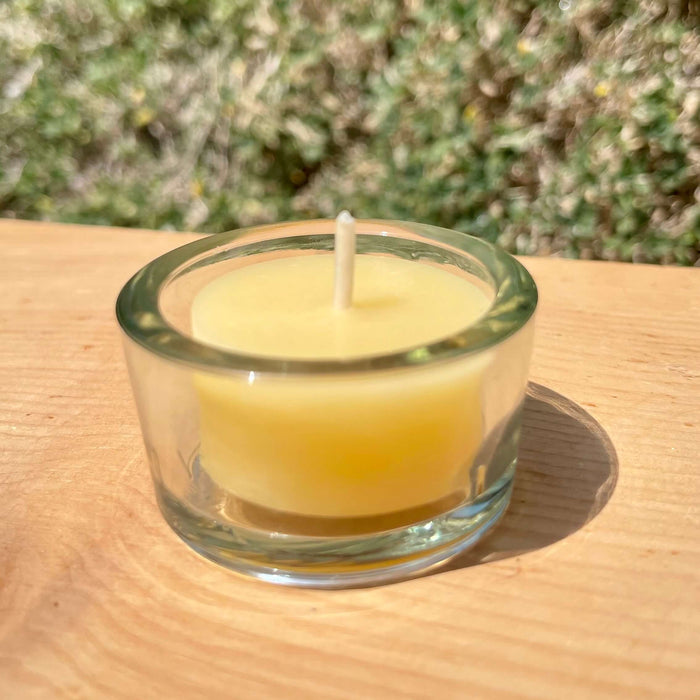 Premium-Teelichtglas aus dickem Glas – hochwertiger Teelichthalter für Bienenwachsteelichter