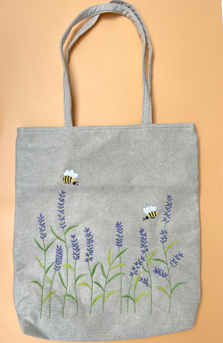 Einkaufstasche Lavendelblüte