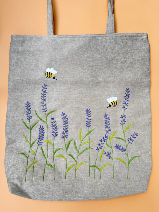 Einkaufstasche Lavendelblüte