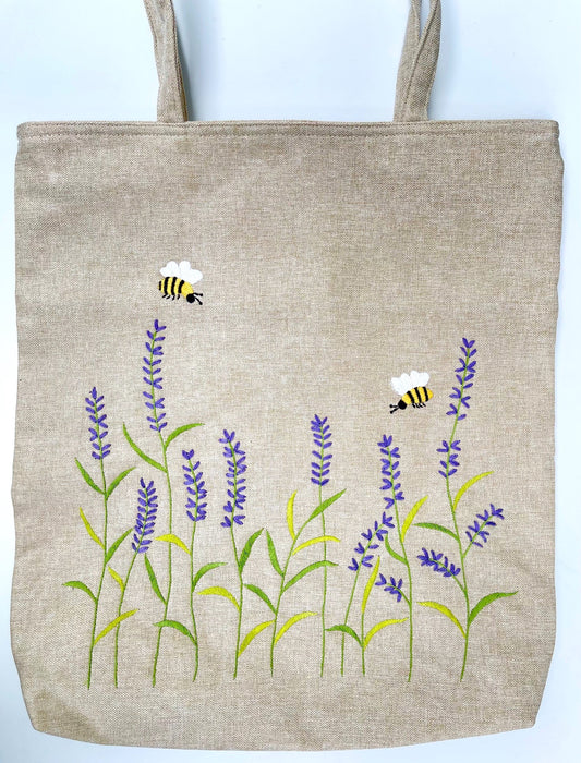 Einkaufstasche Lavendelblüte