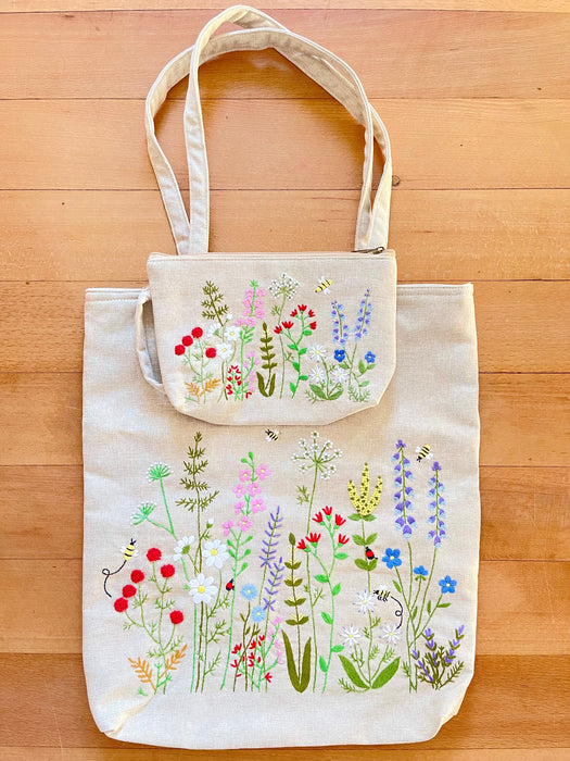 Set Einkaufstasche & Täschli Blumenwiese