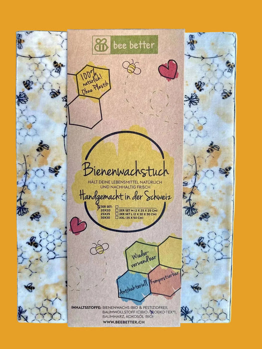 Bienenwachstuch 3er Set - Bienenvolk