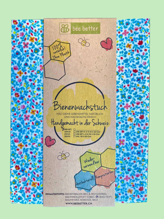 Bienenwachstuch 3er Set - Flower Power