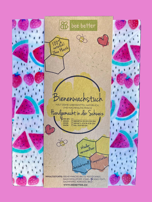 Bienenwachstuch 3er Set - Watermelon