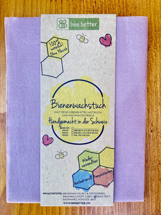 Bienenwachstuch 3er Set - Altrosa Pur