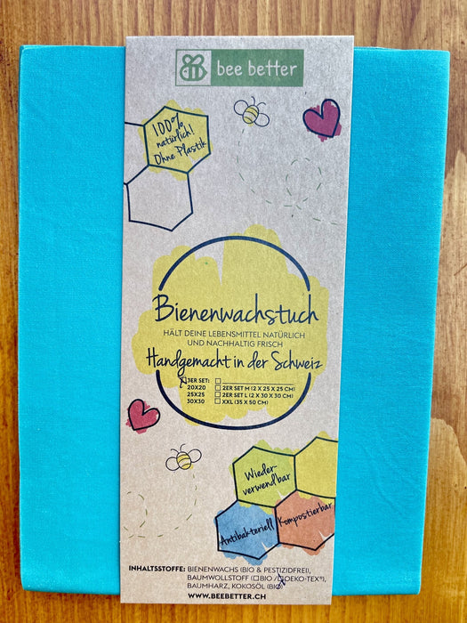 Bienenwachstücher 2er-Set Large – Azur