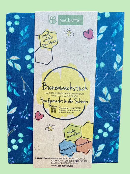 Bienenwachstuch 3er Set - Wiesenkraut