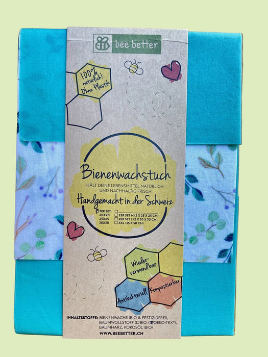 Bienenwachstuch 3er Set - Sommerhimmel