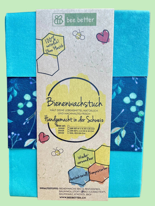 Bienenwachstuch 3er Set - Alpenglück