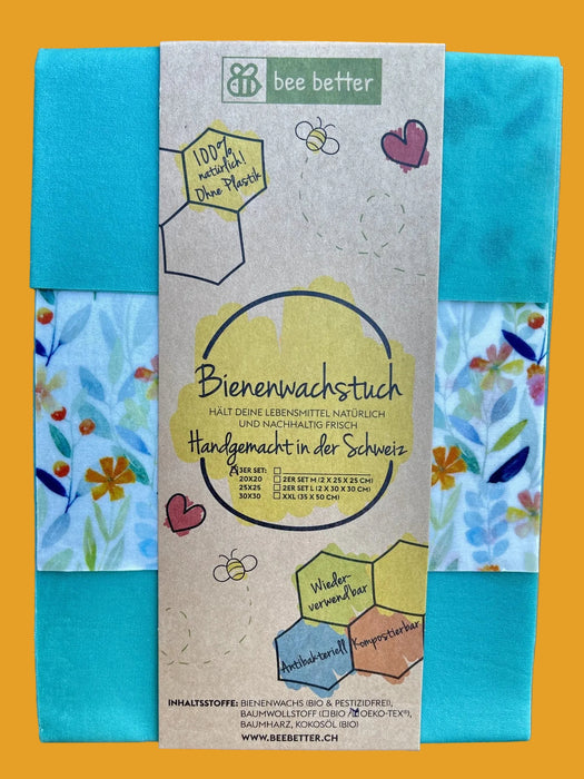 Bienenwachstuch 3er Set - Blaue Stunde