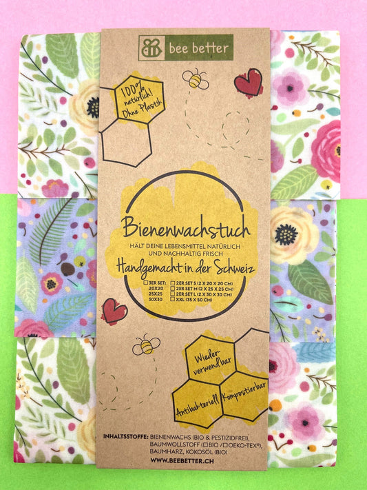 Bienenwachstuch 3er Set - Osterblume