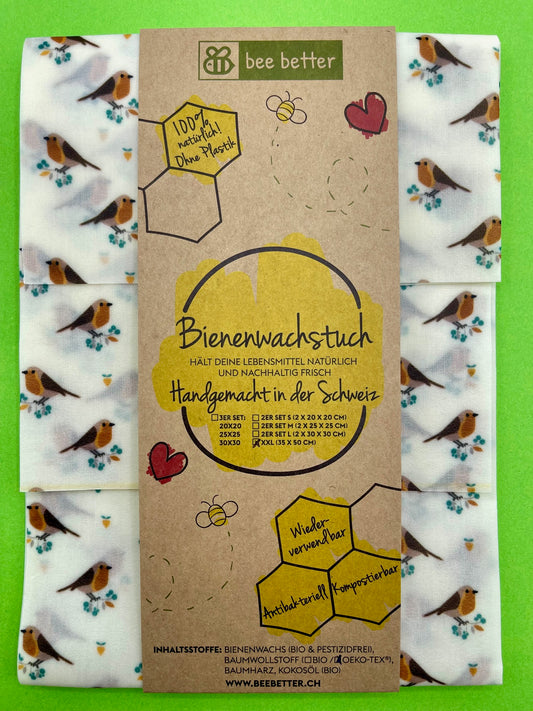 Bio Bienenwachstuch 3er Set - Rotkählchen