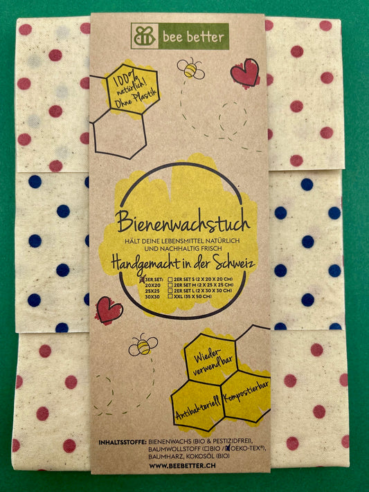 Bienenwachstuch 3er Set - Pünktchen & Anton