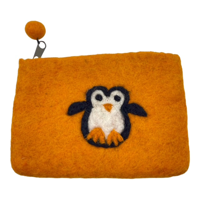 Filz-Täschchen – Pinguin gelb